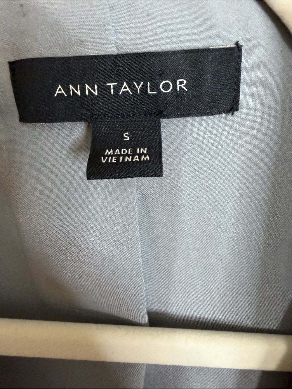 Ann Taylor Herringbone Moto Jacket Gray Asymmetrical Zip Size S - Picture 7 of 10